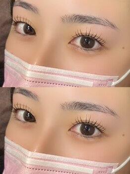 アモージュ(AMOJYU)の写真/AMOJYUの【アイブロウwaxデザイン】毛の生え方・量,顔の形に合わせて顔の印象がぐっと上がる眉毛をご提案♪