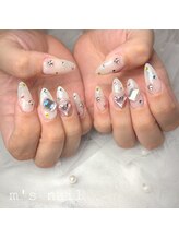 エムズネイル 敦賀店/長さだし×カラフルストーン
