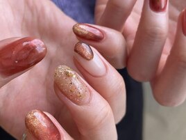 秋色ニュアンスネイル