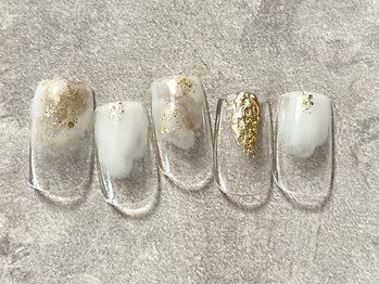 エムドットネイル 池袋(m.nail)/ホワイトゴールドニュアンス