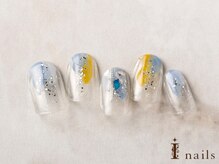 アイネイルズ 横浜EAST店(I-nails)/塗りかけブルーニュアンス