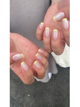 テラスヘア(TERRACE hair)/ラメ+スキニーフレンチネイル