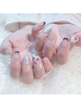 【nail】フレンチ×チェリー