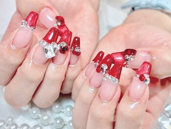 メイク 池袋(Meik)/ボルドーフレンチ秋ネイル