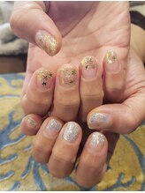 ネイルサロン リスタ(Rista)/ラメ　ホロ　星　グラデ