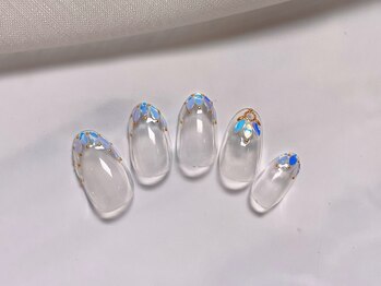 ルームヘアネイル 曙橋店(Room hair nail)/キラキラ☆変形ホロフレンチ