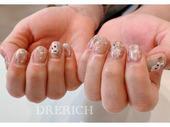 ネイルサロン ドレリッチ 大宮店(drerich)/手描きお花アートネイル