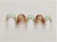ノーネイル アゲオ イオンモール上尾(NO NAIL AGEO)/べっ甲フレンチ　￥4990