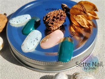 セッテネイル(Sette Nail)/ダルメシアン×ミラーネイル