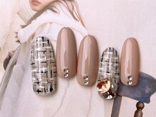 ネイルサロンフォーユー(for u)/ツイードネイル♪￥6980