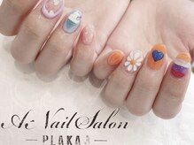 エーネイルサロン プラーカ本店(A-Nail Salon)/カラフルアシメ