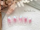 ほんのりチークの桜ネイル♪