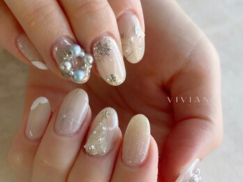ヴィヴィアン ネイル(Vivian nail)/クリスマス リース リボン