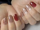 バレンタインネイル