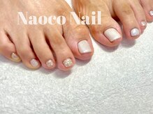 ナオコネイル(Naoco Nail)/フット＊シルクホワイト＊ラメ