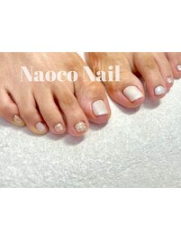 フット＊シルクホワイト＊ラメ