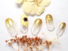 ボボカ(BOVOKA)/手描きで夏の向日葵ネイル