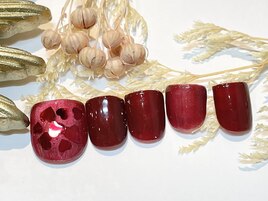 ハートホロフットネイル