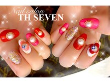 ネイルサロン ティーエイチセブン(Nail Salon TH SEVEN)/パールネイル×ビジューネイル