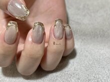 アイネイルズ 渋谷店(I nails)/【Kana.y】先端ゴールドぷっくり