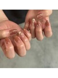 ワンカラー×お花アート＊