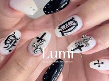Lumi Nail 大宮東口店 ～韓国ネイル・ワンホンネイル・スカルプネイル～/モノクロ英字デザイン