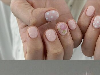ジェミーネイル エビス(Jemiy nail ebisu)/花柄シュガードット