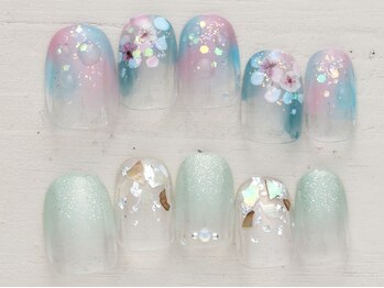 ノーネイル 川越(NO NAIL KAWAGOE)の写真/初心者さん大歓迎◎ニュアンスは"NONAIL"で【写真】新作5/1~あじさいホロネイル×くすみシェル¥4990!川越駅