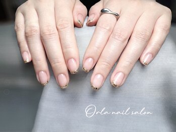 ガラスフレンチネイル