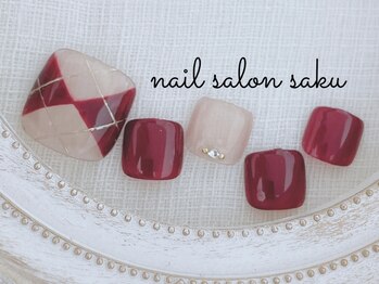 サク(saku)/アーガイル/フットデザイン