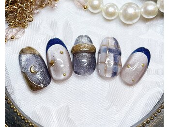 ビューティー マイラ(beauty MyRA)/アートし放題　ネイビーチェック