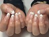 【HAND】<初回オフ無料> フレンチネイル:ベースカラーあり