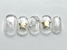 ジェミーネイル イケブクロ(Jemiy nail ikebukuro)/ゴールドスター¥6000