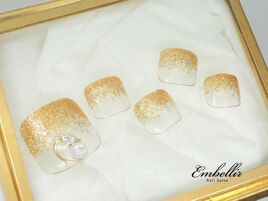 (528)上品ラメグラフットネイル