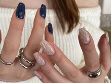 ジュイール(Jouir)/ネイビー×うねうねシルバー