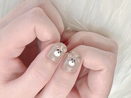 立体くまnail