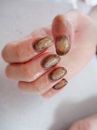 ブラウンニュアンスネイル