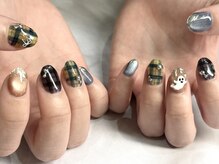 バタフライ 津田沼店(Butterfly)/秋チェックネイル・.♪