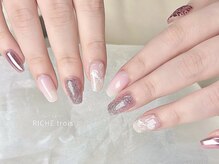 リッシュ トロワ(RICHE trois)/海外風デザイン！ピンクネイル