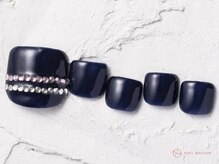 ネイルメゾン 池袋店(NAIL MAISON)/ネイビーラインストーン￥9000