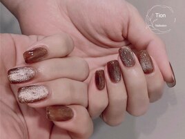 オンブレフレンチ・冬ネイル