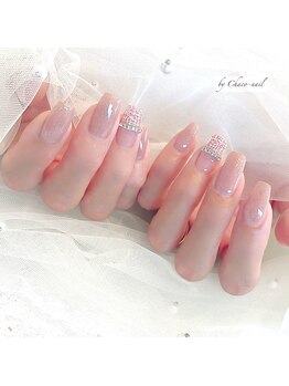 チャコネイル(chaco-nail)/ピンクツイードネイル♪