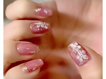 ラヴィネイル(La Vie Nail)/マグネット/手書きお花ネイル
