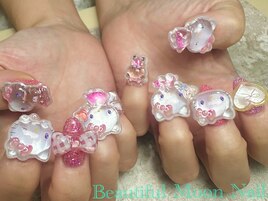 ボンボンドロップシールネイル