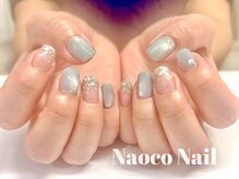 ナオコネイル(Naoco Nail)/春くすみブルー＊大人ニュアンス