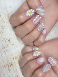 キャンプ系凹凸ネイル