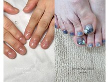 レモン(Lemon)/クリア×ブルーネイル