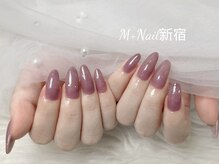 エムプラスネイル 新宿(M+Nail)/長さ出し★ワンカラー