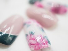 オトナネイル(otona nail)/ピンクフラワーネイル