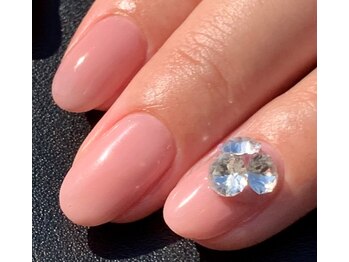 トッコネイル(tocconail)/ピンクカラー、一点豪華アート